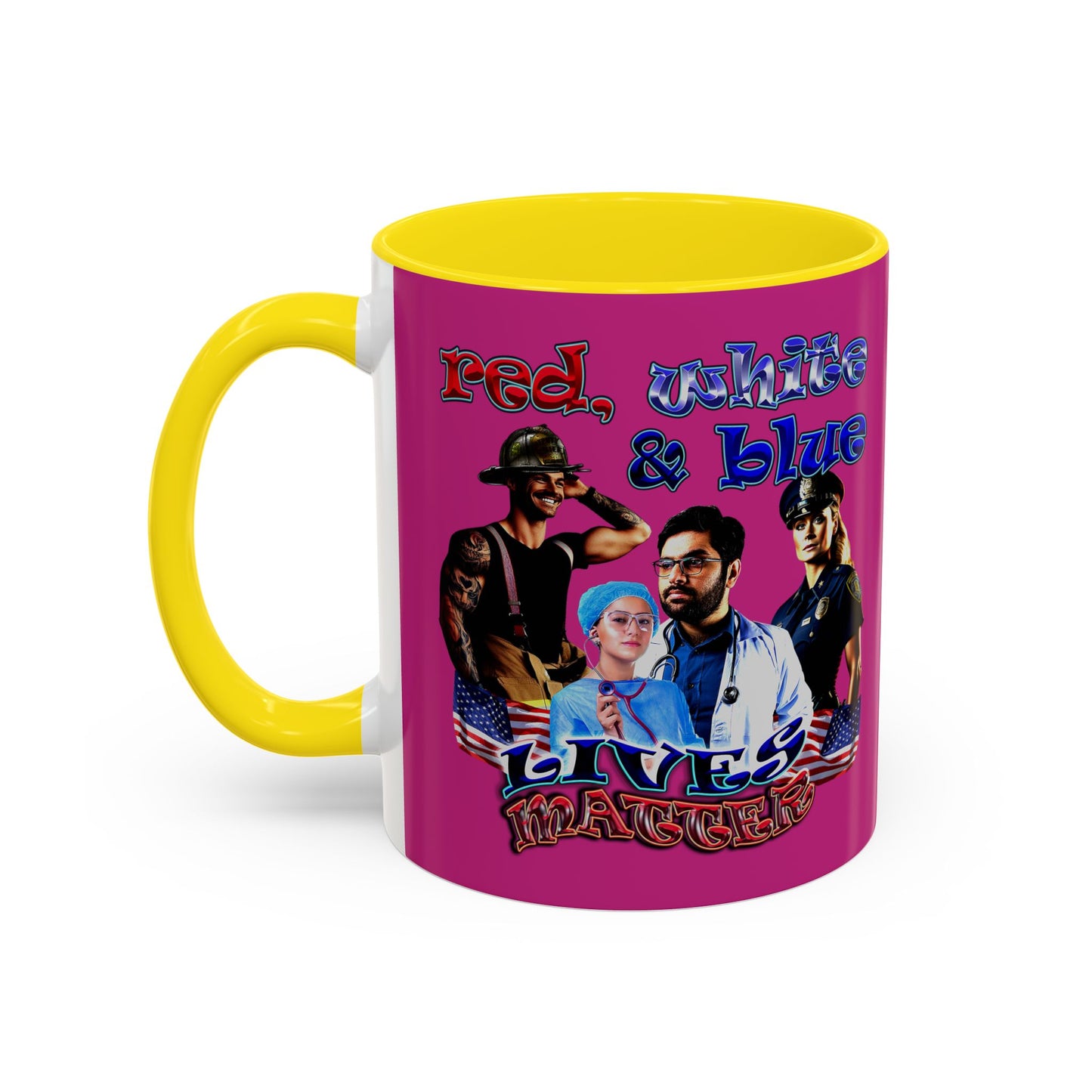 rw&b lives matter - Accent Mug (pink)