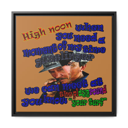 high noon - framed canvas art (light brown)