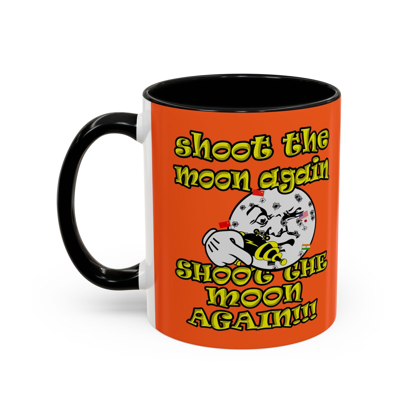 shoot the moon again - Accent Mug (orange)