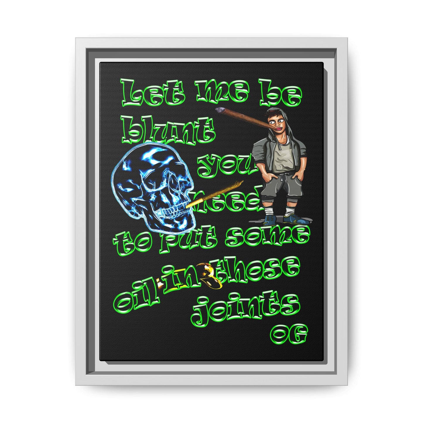og - framed canvas art (black)