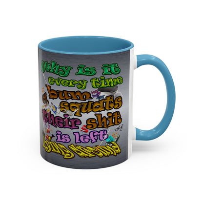 the bum's shit - Accent Mug (brushed nickel)