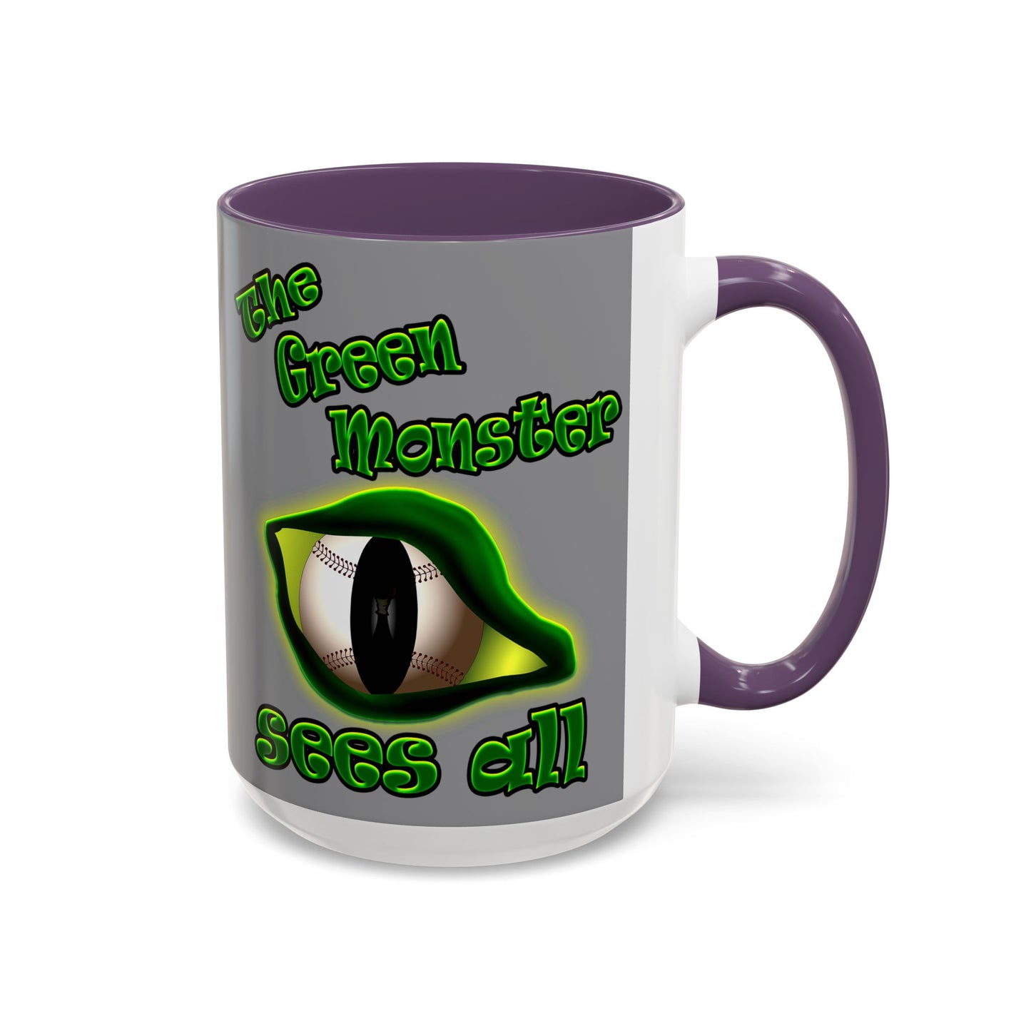 green monster - Accent Mug (grey)