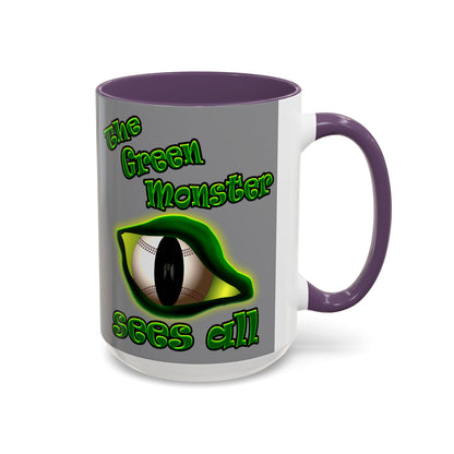 green monster - Accent Mug (grey)
