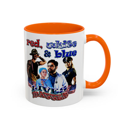 rw&b lives matter - Accent Mug (white)