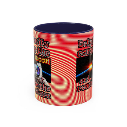 defy conquer reach - Accent Mug (yellow-orange wave)