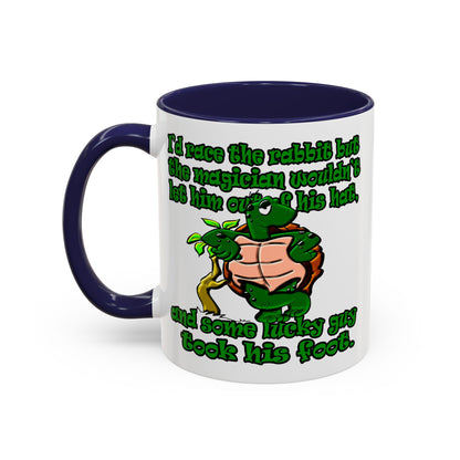 turtle race - Accent Mug (white)
