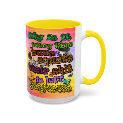 the bum's shit - Accent Mug (color blur)