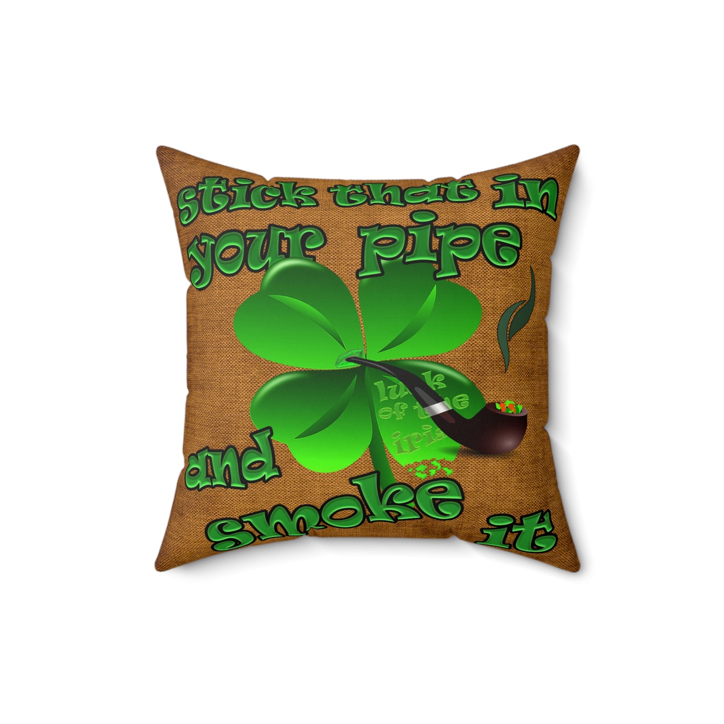 celtics logo - Faux Suede Square Pillow - (dichromatic brown papyrus)