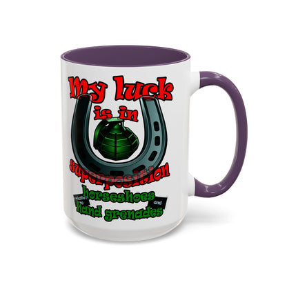 my luck - Accent Mug (white)