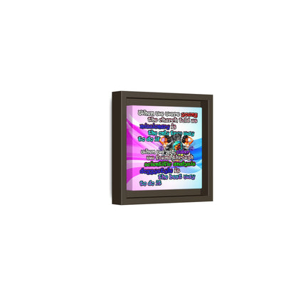 doggystyle - framed canvas art (light blue-pink wave)