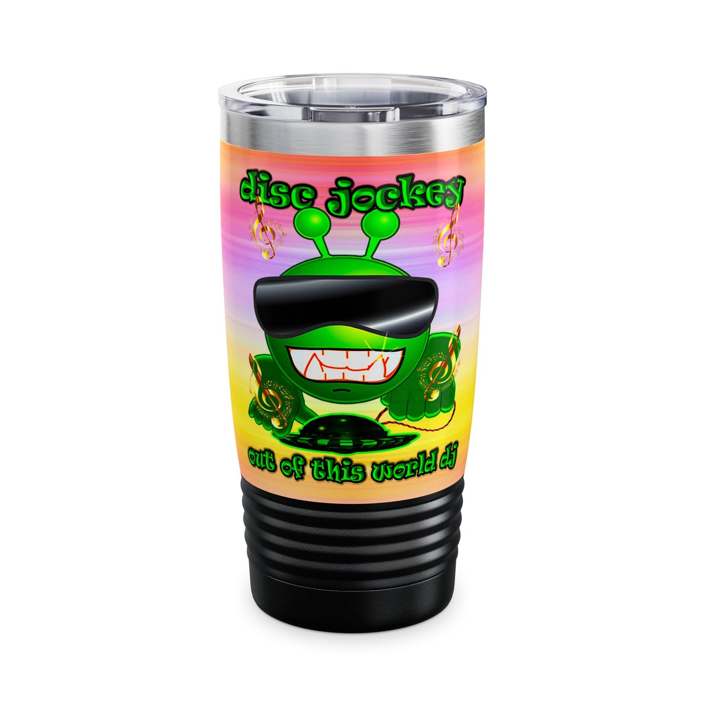 disc jockey - Ringneck Tumbler, 20oz (color blur)