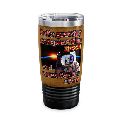 defy conquer reach - Ringneck Tumbler, 20oz (brown papyrus)