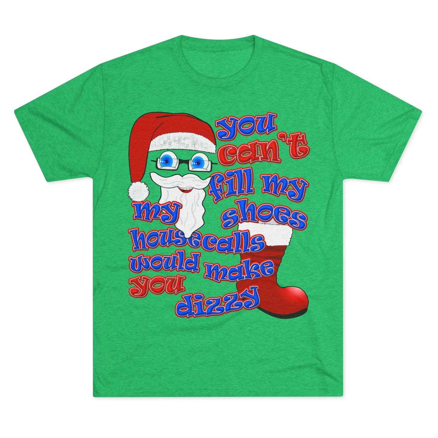 santa's shoes - Unisex Tri-Blend Crew Tee