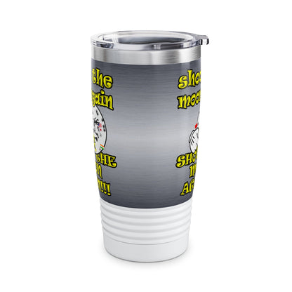 shoot the moon again - Ringneck Tumbler, 20oz (brushed nickel)