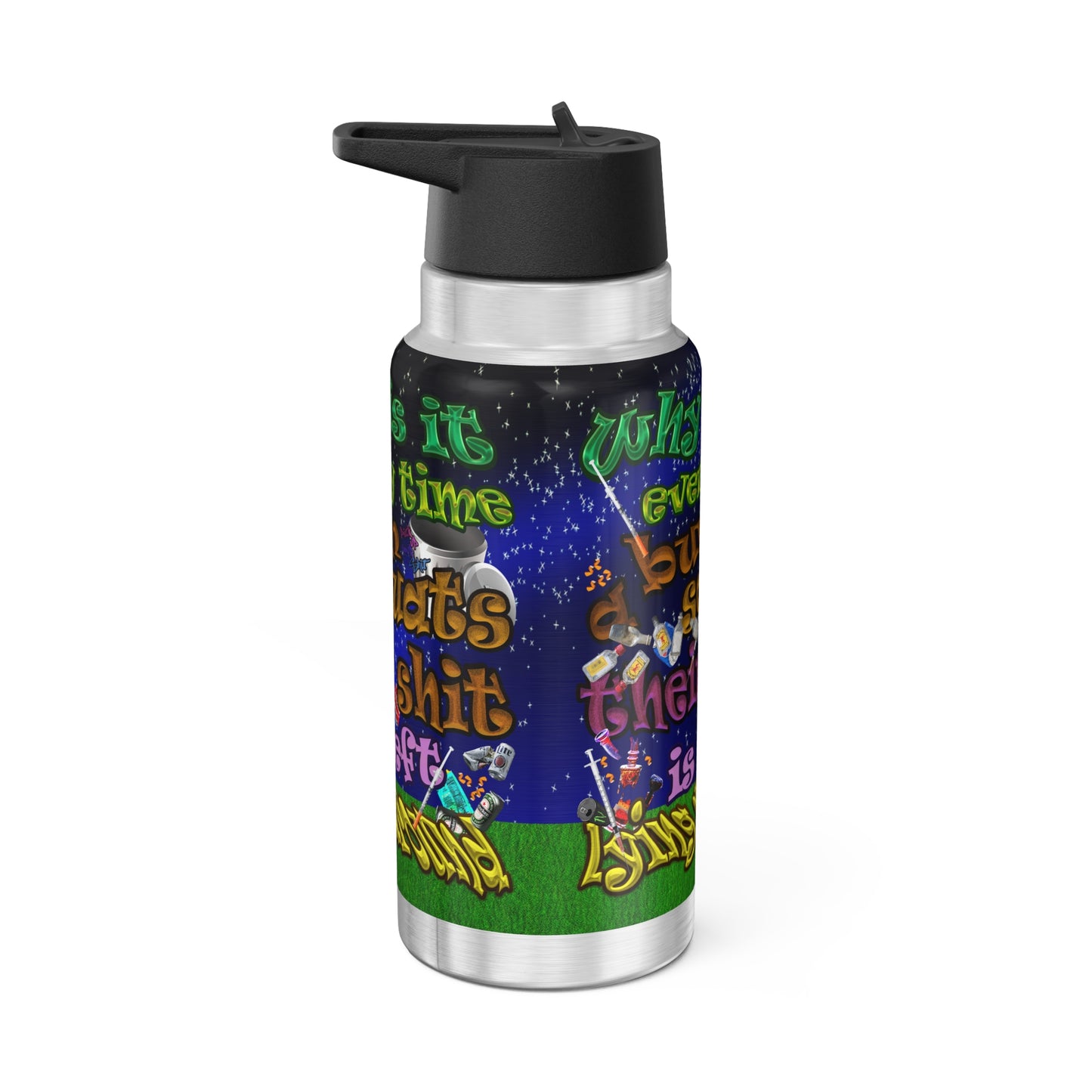 the bum's shit - Gator Tumbler, 32oz ('snoops' background)