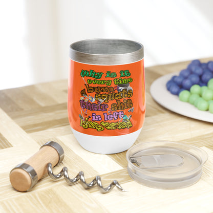 the bum's shit - Chill Wine Tumbler (orange)