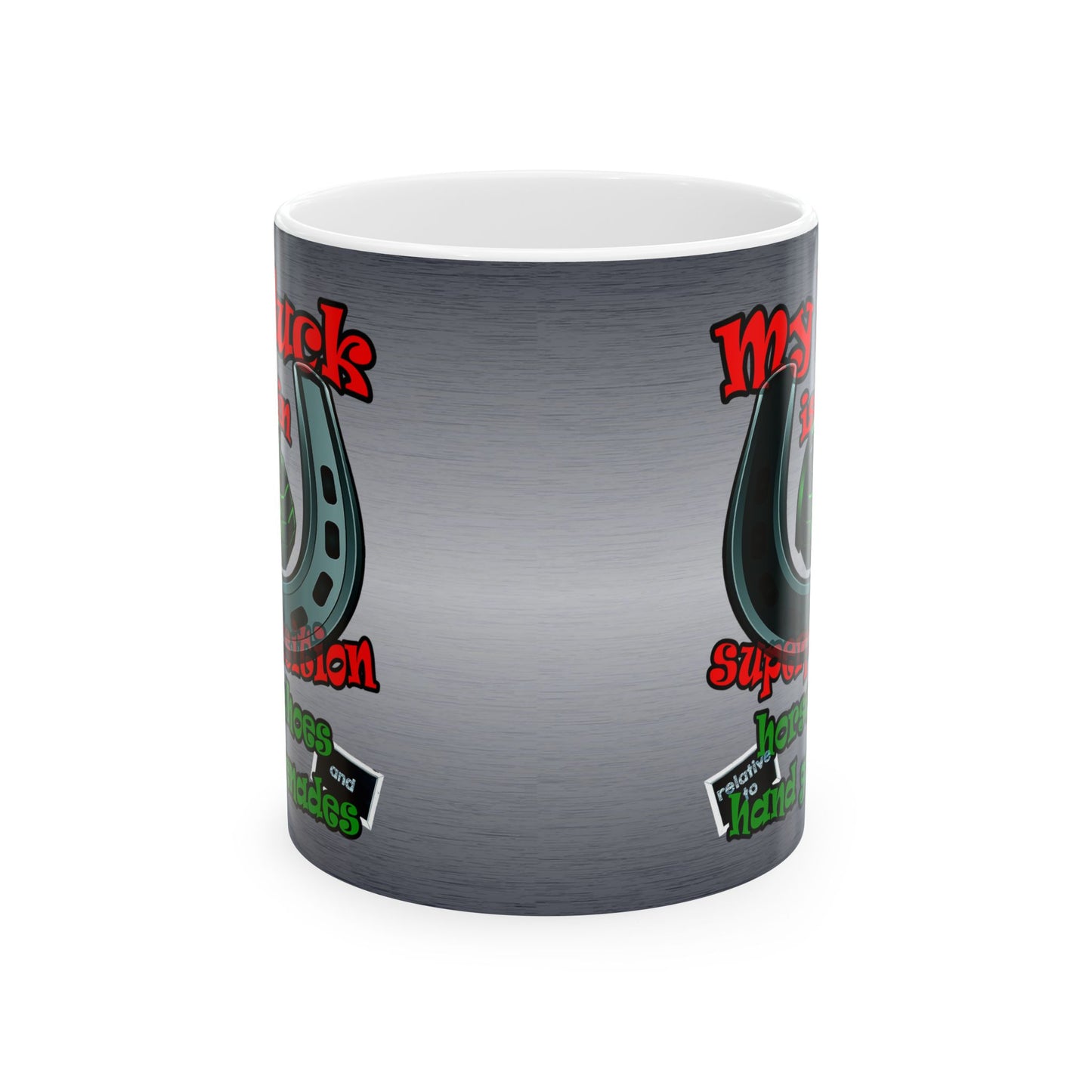 my luck - White Mug (brushed nickel)