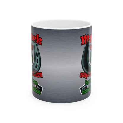 my luck - White Mug (brushed nickel)