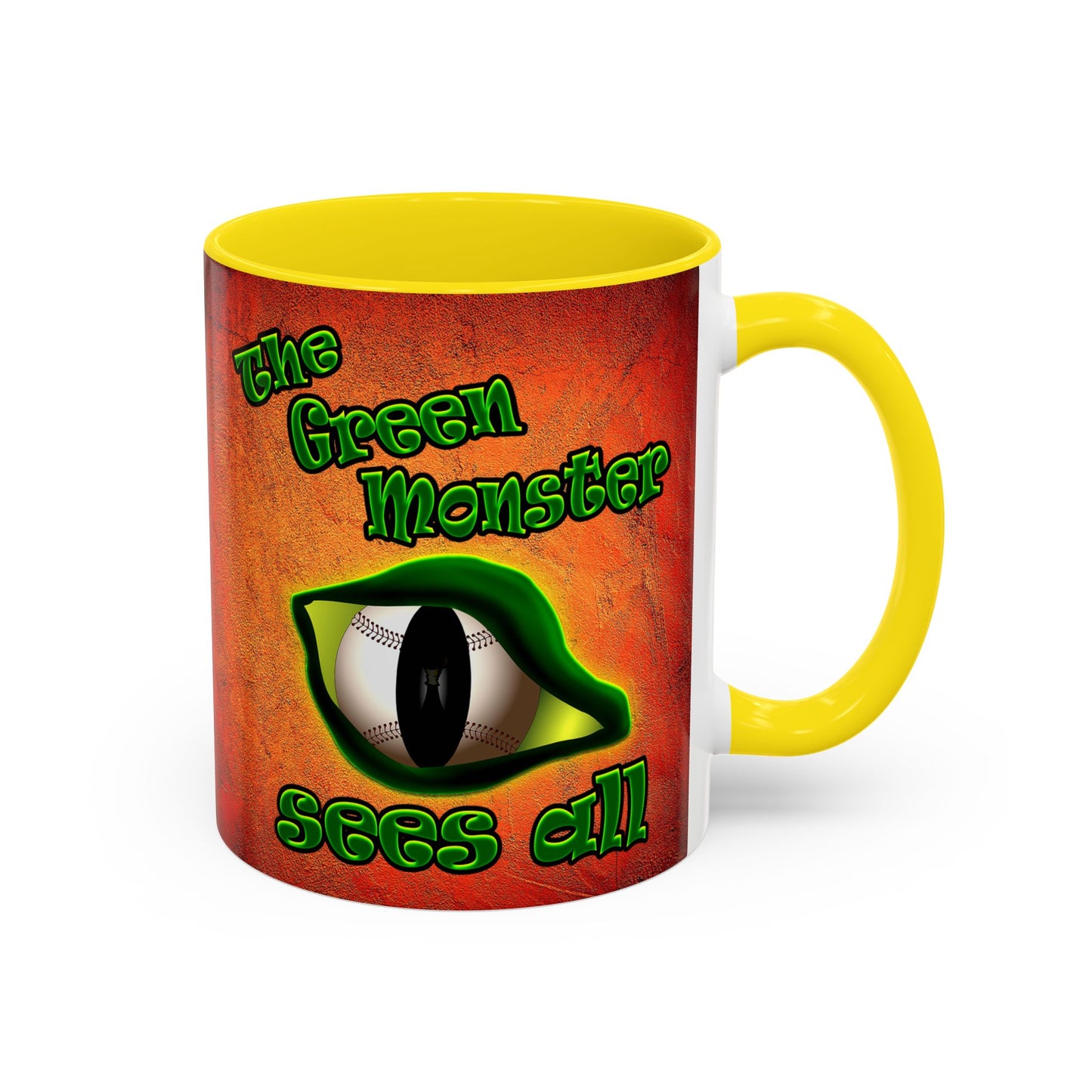 green monster - Accent Mug (burnt orange)