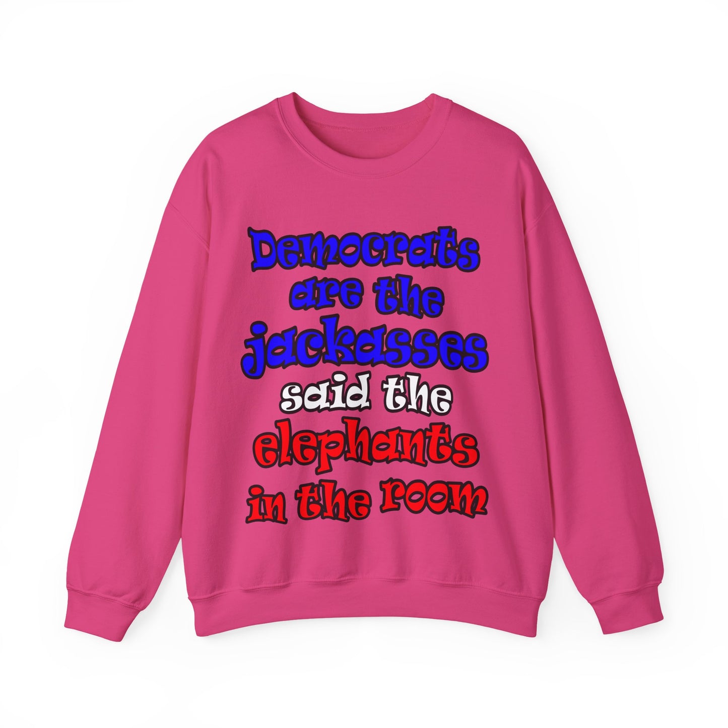 donkeys and elephants - Unisex Heavy Blend™ Crewneck Sweatshirt