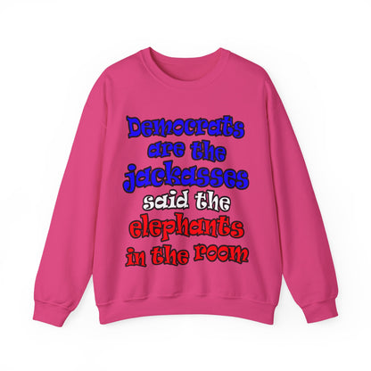 donkeys and elephants - Unisex Heavy Blend™ Crewneck Sweatshirt