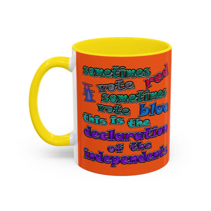 declaration of the independents - Accent Mug (orange)