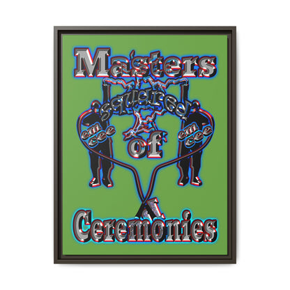 em cee squared - framed canvas art (green)