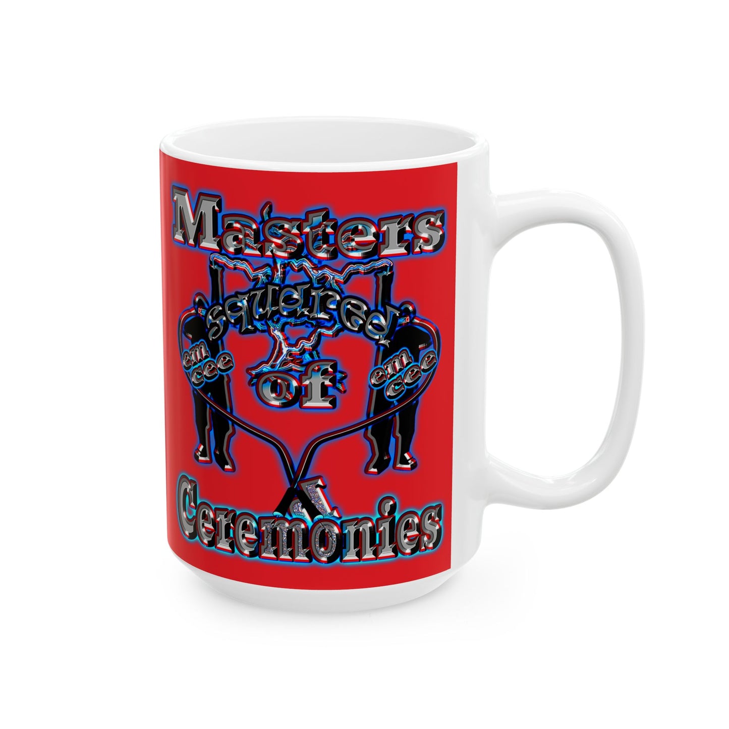 em cee squared - White Mug (red)