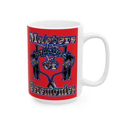 em cee squared - White Mug (red)