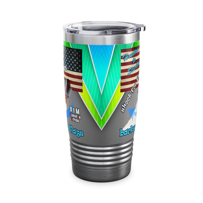 shoot for the stars - Ringneck Tumbler, 20oz (rainbow split)