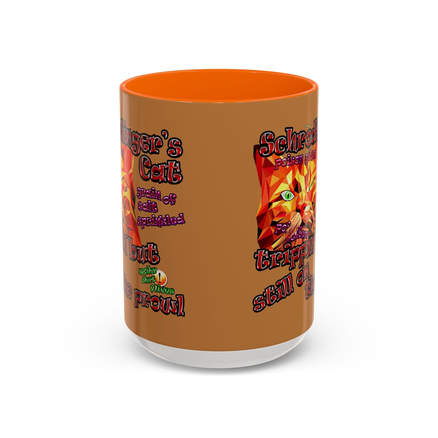schrodinger's cat - Accent Mug (light brown)