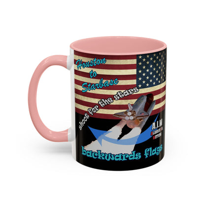 shoot for the stars - Accent Mug (black)