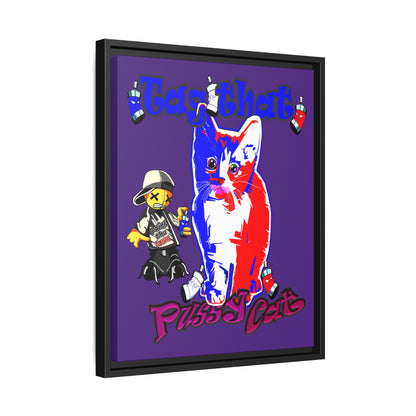 tag that - framed canvas art (purple)