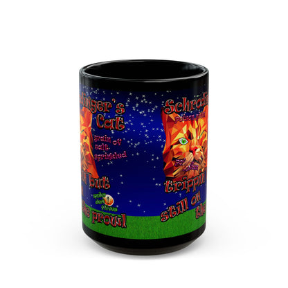 schrodinger's cat - Black Mug ('snoops' background)