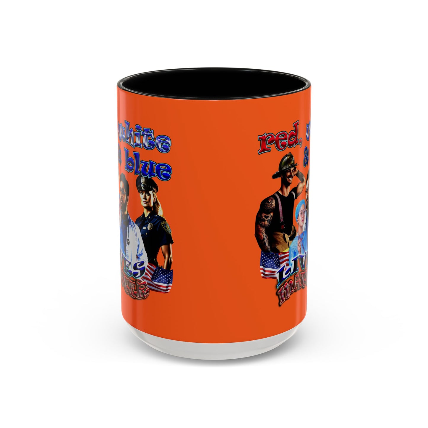 rw&b lives matter - Accent Mug (orange)
