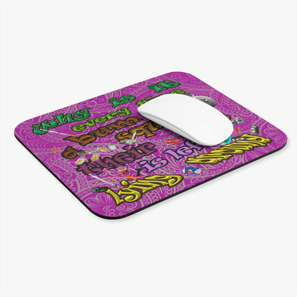 the bum's shit - Mouse Pad (Rectangle) (pink swirl)