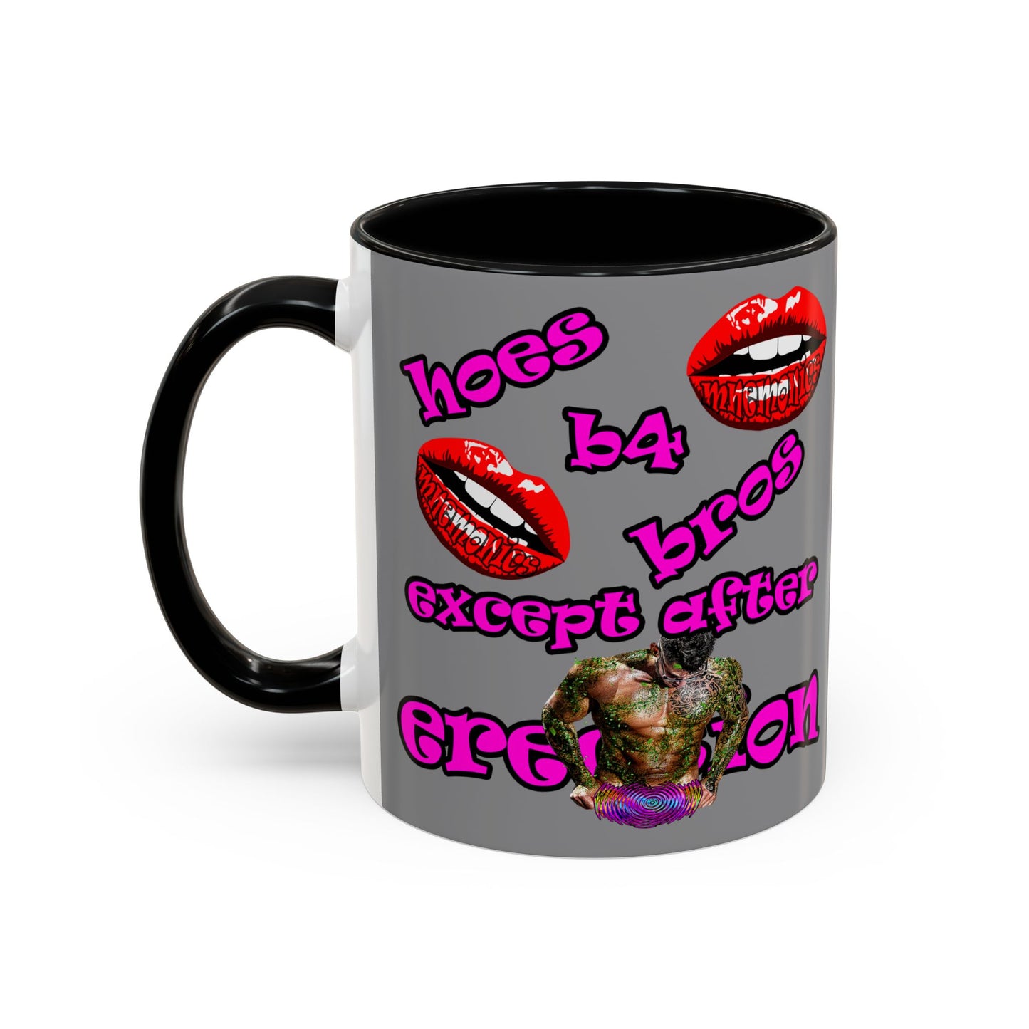 hoes b4 bros - Accent Mug (grey)