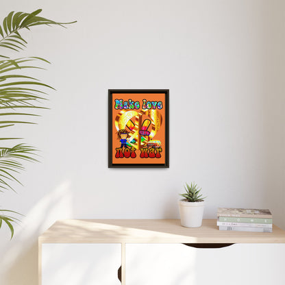 love peace - framed canvas art (crusta)