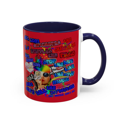 drop the beat - Accent Mug (dark red)