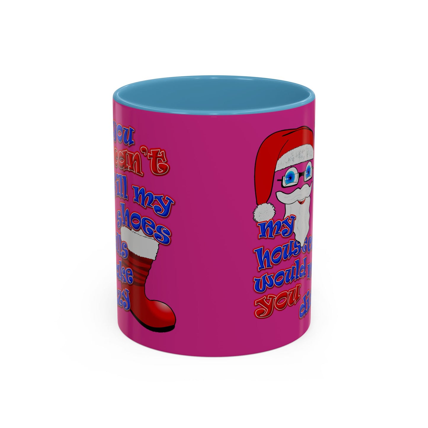 santa's shoes - Accent Mug (pink)
