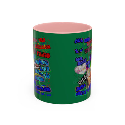drop the beat - Accent Mug (dark green)