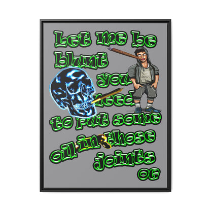 og - framed canvas art (grey)