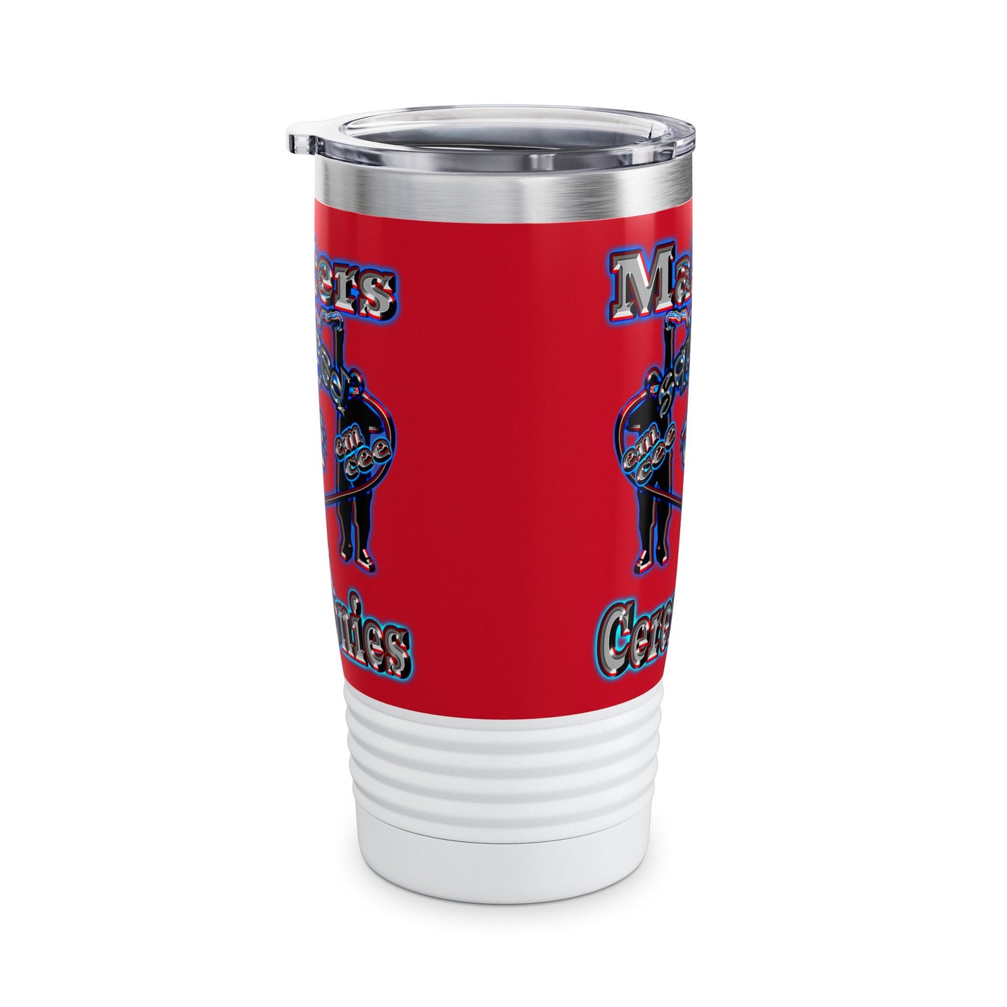 em cee squared - Ringneck Tumbler, 20oz (dark red)