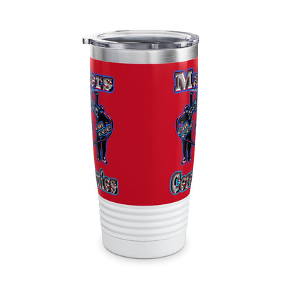 em cee squared - Ringneck Tumbler, 20oz (dark red)