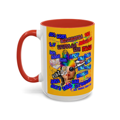 drop the beat - Accent Mug (yellow)
