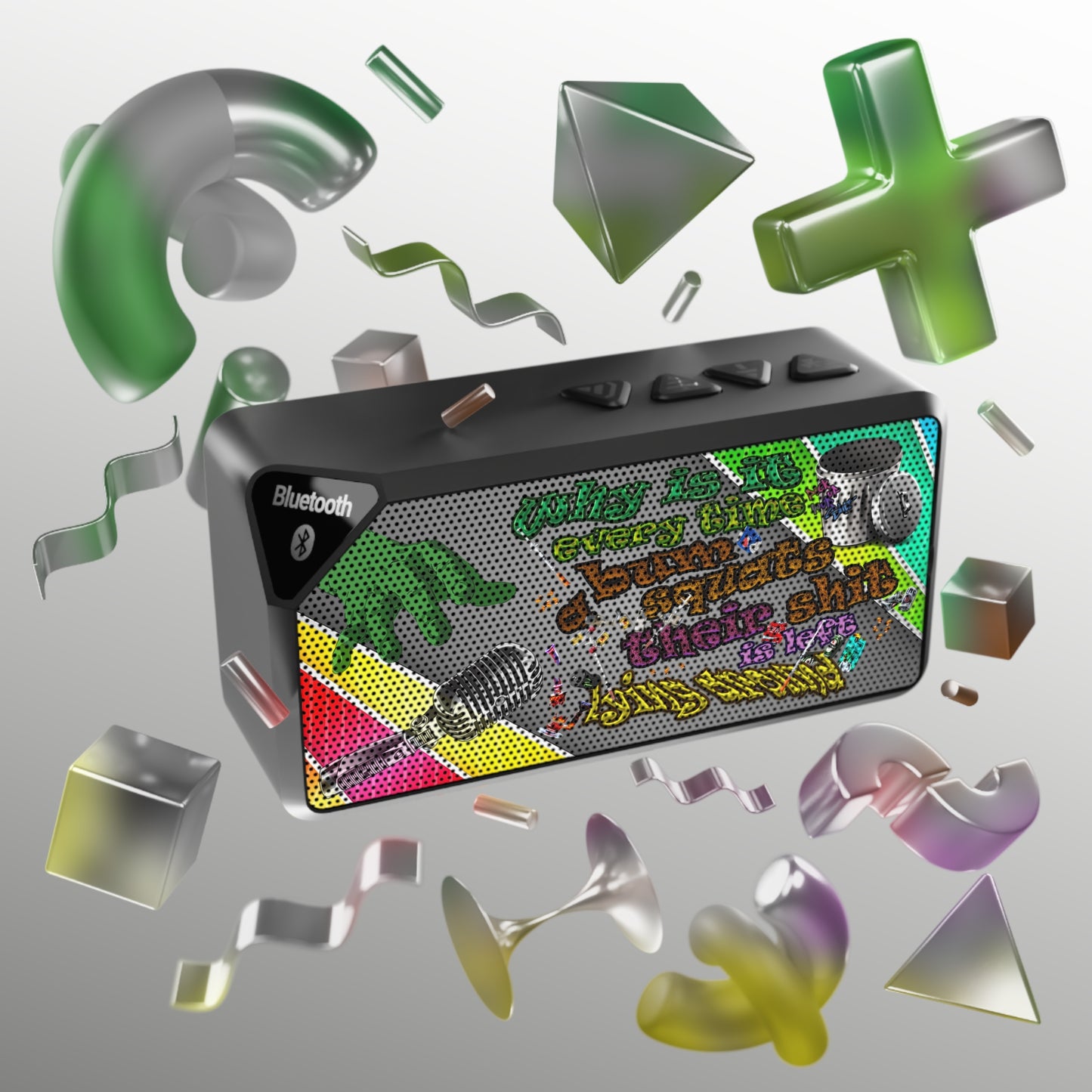 the bum's shit - Jabba Bluetooth Speaker (rainbow split)