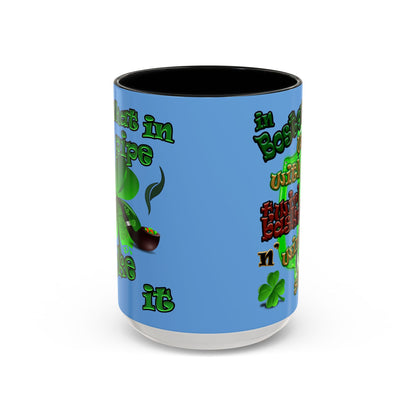 celtics logo - Accent Mug (light blue)