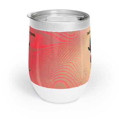 I don't care that your grey - Chill Wine Tumbler (yellow-orange wave)