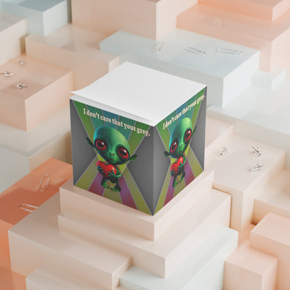 I don't care that your grey - note cube (rainbow split)