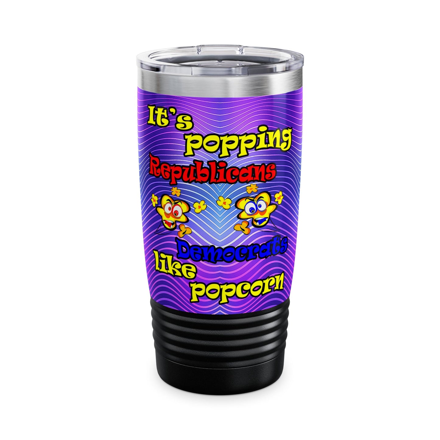 popping like popcorn - Ringneck Tumbler, 20oz (purple wave)